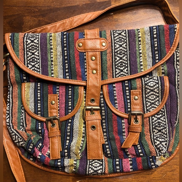 Boho crossbody handbag southwest coogie style multi print/color - Picture 2 of 16